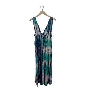 may & july Tie Dye print Sleeveless Maxi Dress